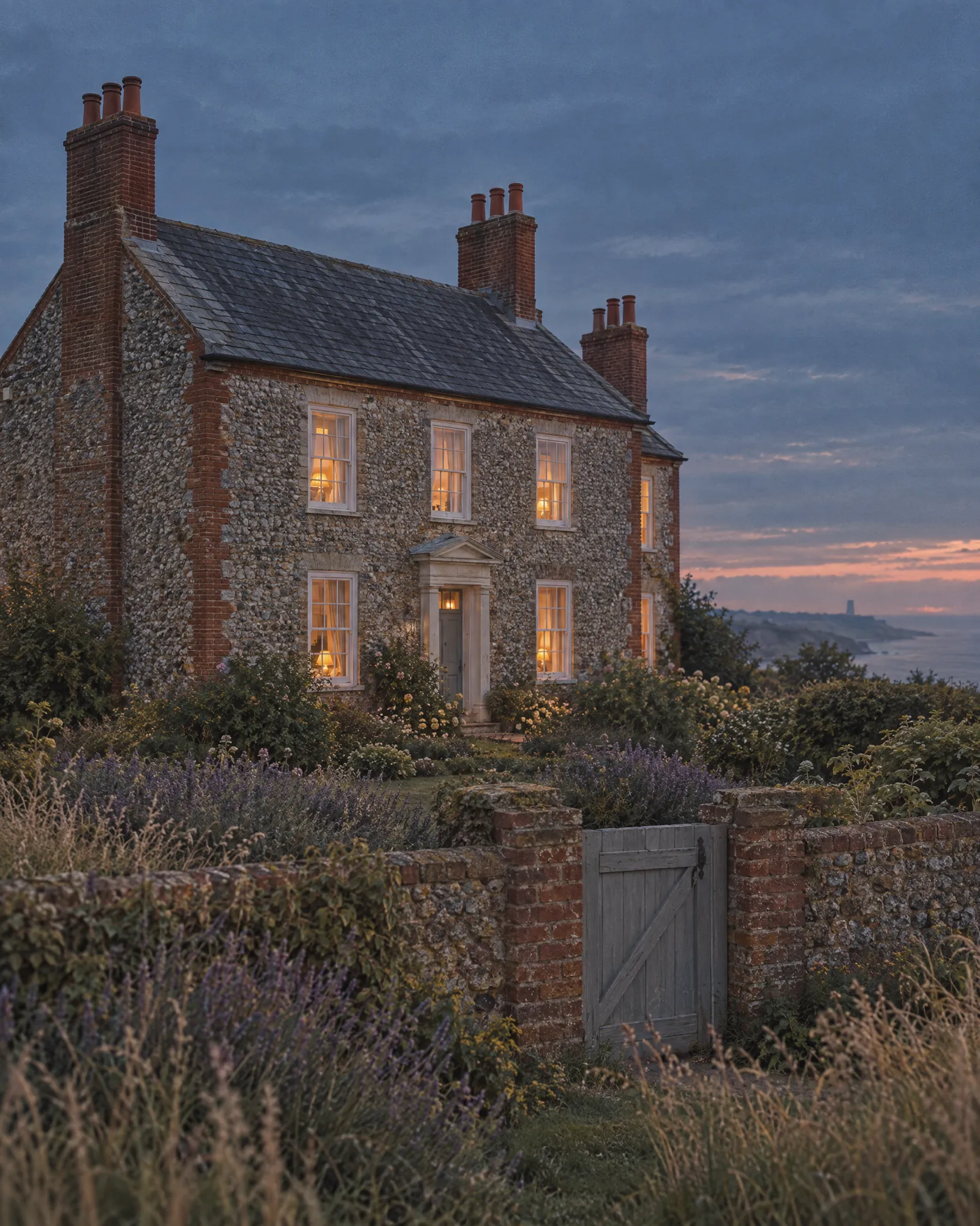 The Saltmere House at blue hour