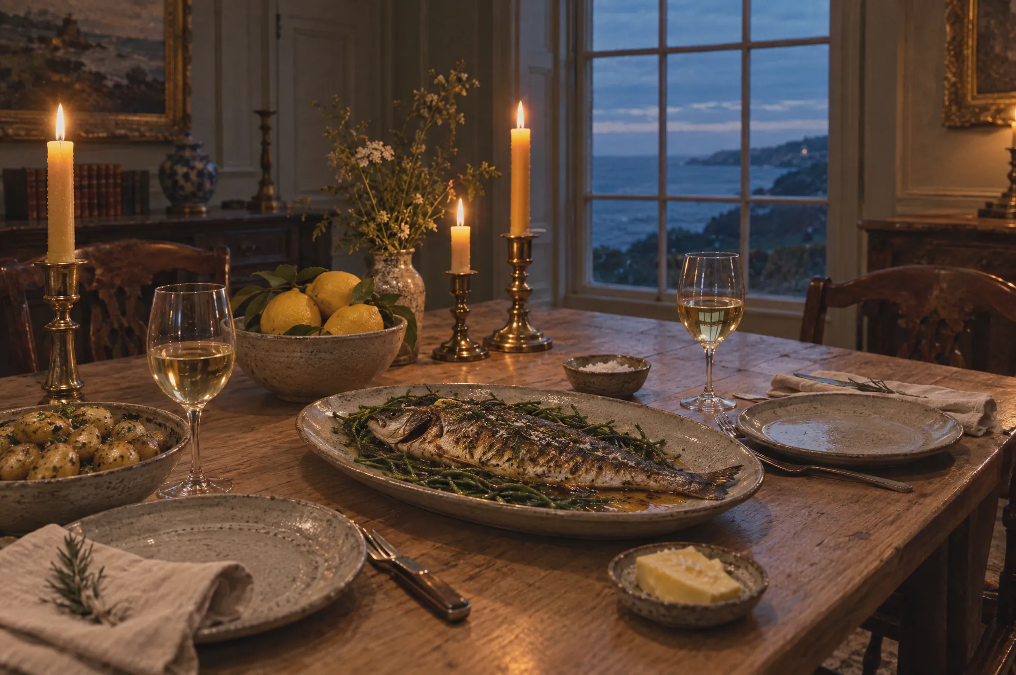 Supper by candlelight